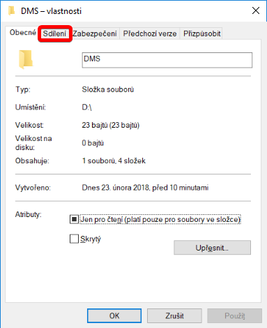 TechIS 23.2 Dokumentace > NTFS oprávnění pro souborové úložiště > dllhost_2018-02-23_09-56-34.png