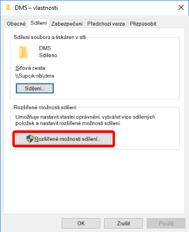 TechIS 23.2 Dokumentace > NTFS oprávnění pro souborové úložiště > dllhost_2018-02-23_09-57-00.png