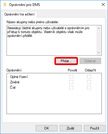 TechIS 23.2 Dokumentace > NTFS oprávnění pro souborové úložiště > dllhost_2018-02-23_09-57-57.png